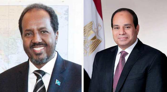الرئيس المصري يستقبل نظيره الصومالي في القاهرة