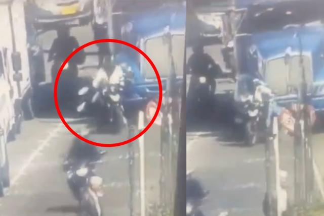 revelan video del momento exacto del accidente que dejó una motociclista muerta en chía