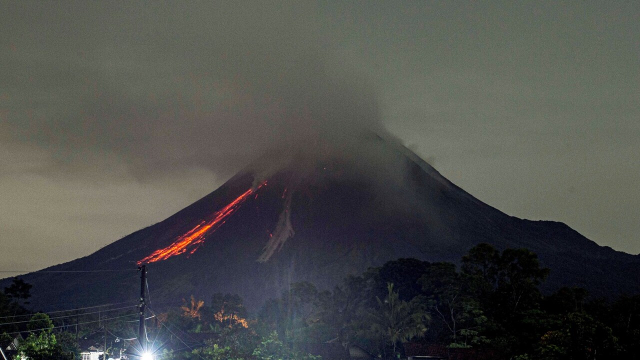 Indonesian Volcano Mount Merapi Erupts On Island Of Java