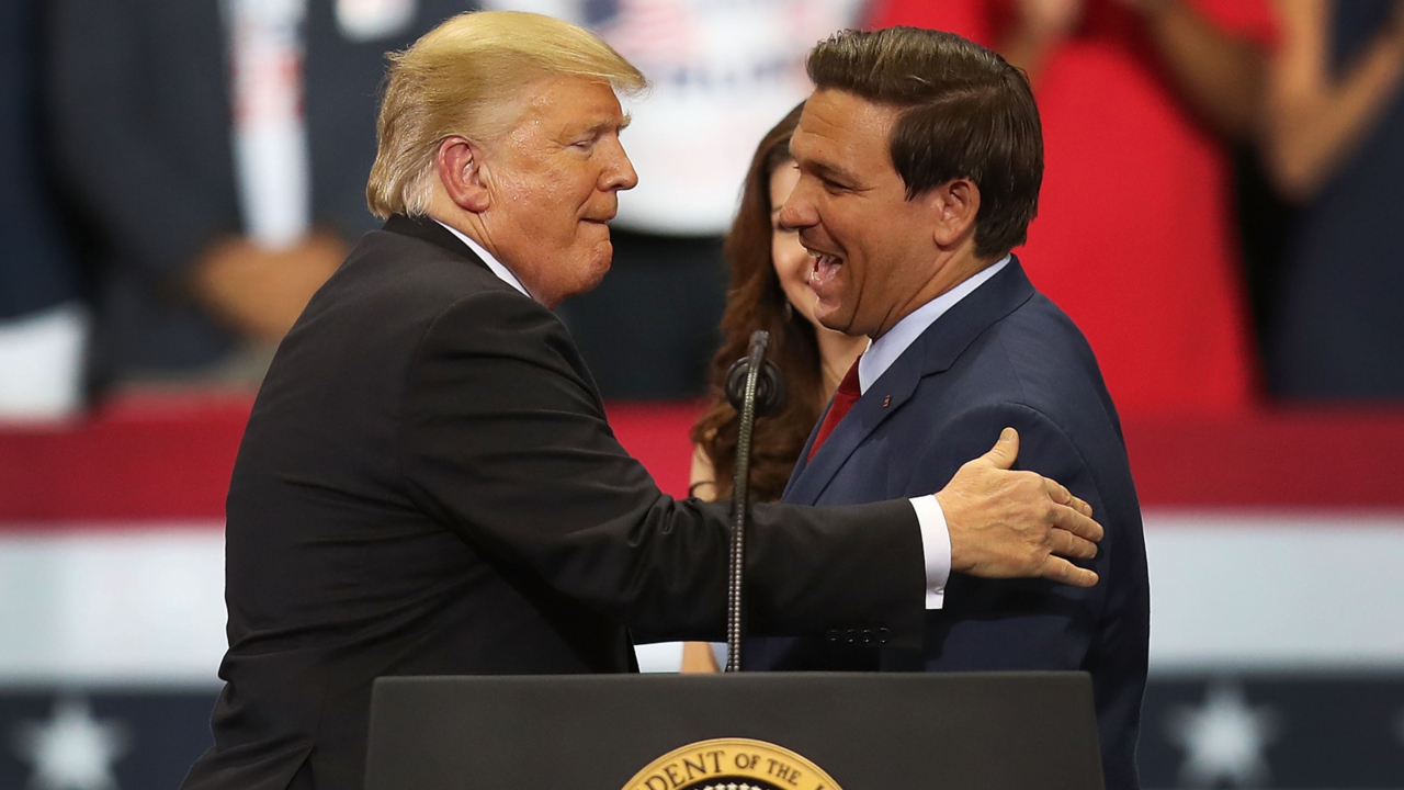 ‘why have trump-light?’: ron desantis pulls out for the ‘real deal’ donald trump