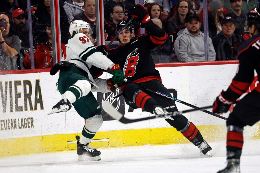 Kaprizov Scores 3 To Lead Wild To 5-2 Win Over Hurricanes