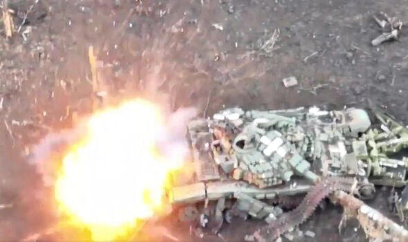 Crazy moment Russian soldier is blown up playing 'game of tag' with ...
