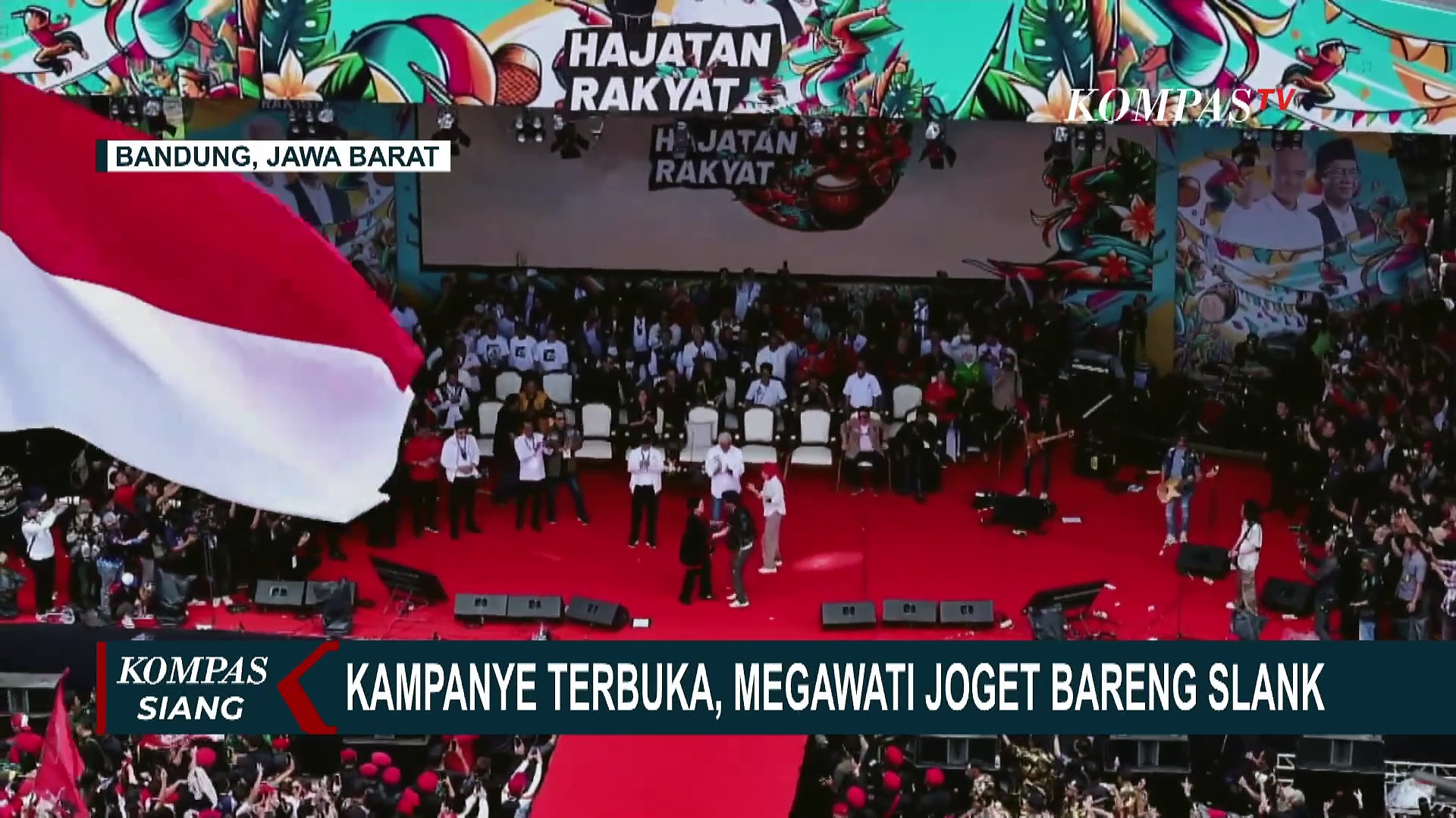 Momen Megawati Joget Bareng Band Slank Di Kampanye Terbuka!