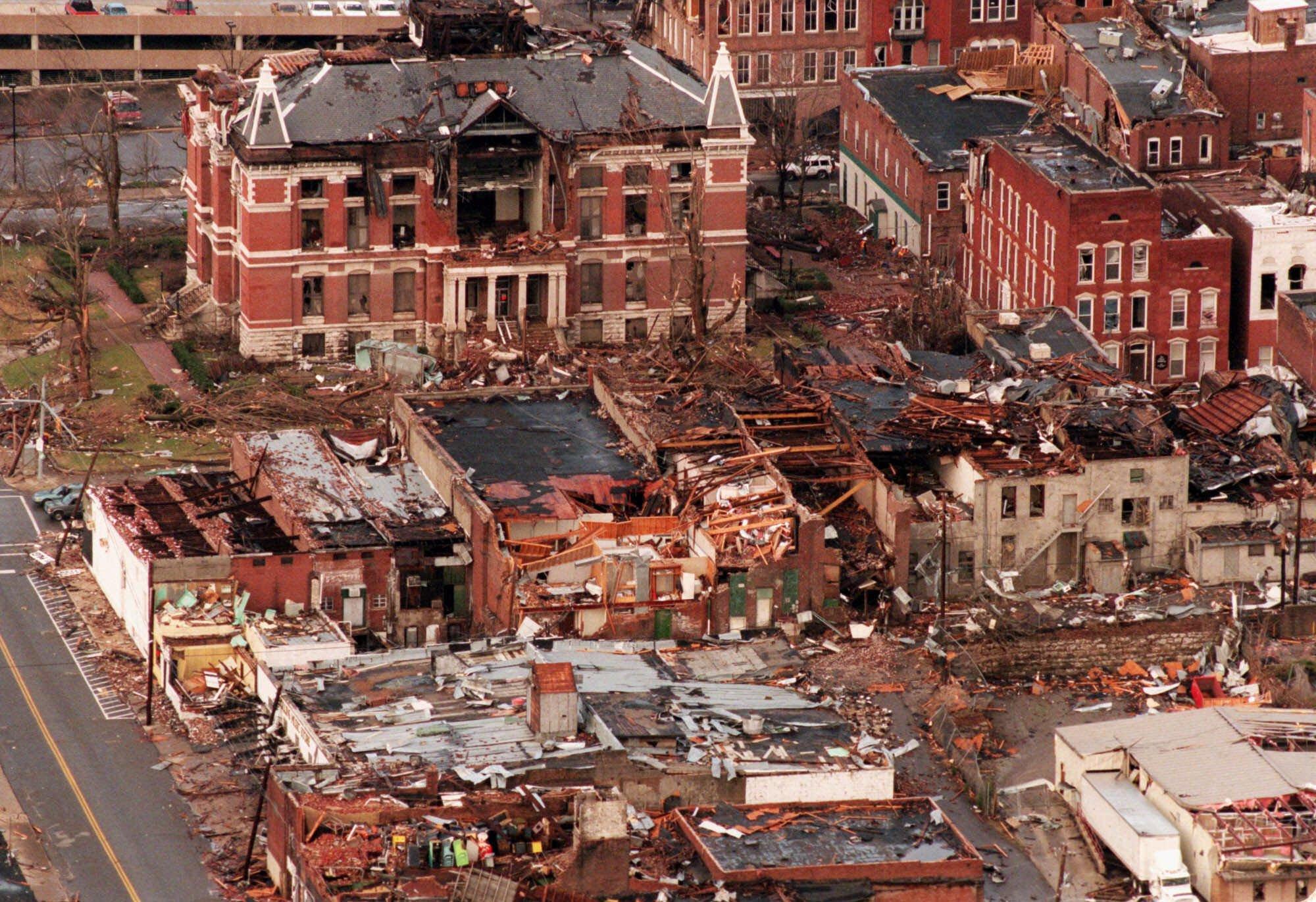 United then, and now Downtown Clarksville tornado remembered 25 years