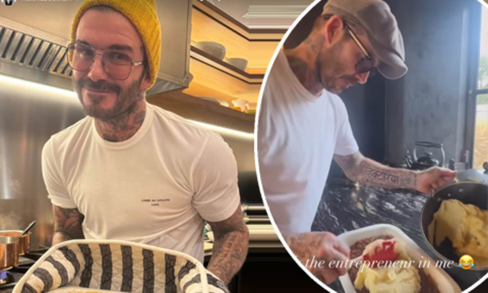 Victoria Beckham Gushes Over Fit Husband David As He Cooks Family Meal