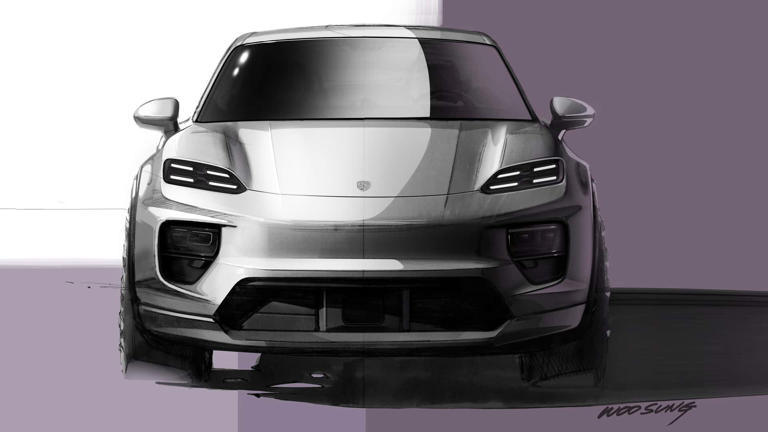 2025 Porsche Macan EV sketch