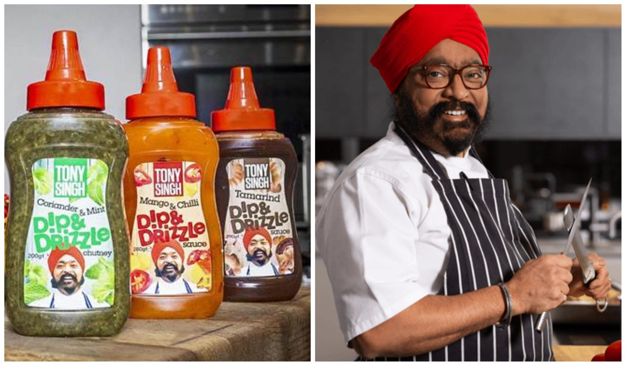 edinburgh celebrity chef tony singh encouraging foodies to dip & drizzle with his very own range of sauces