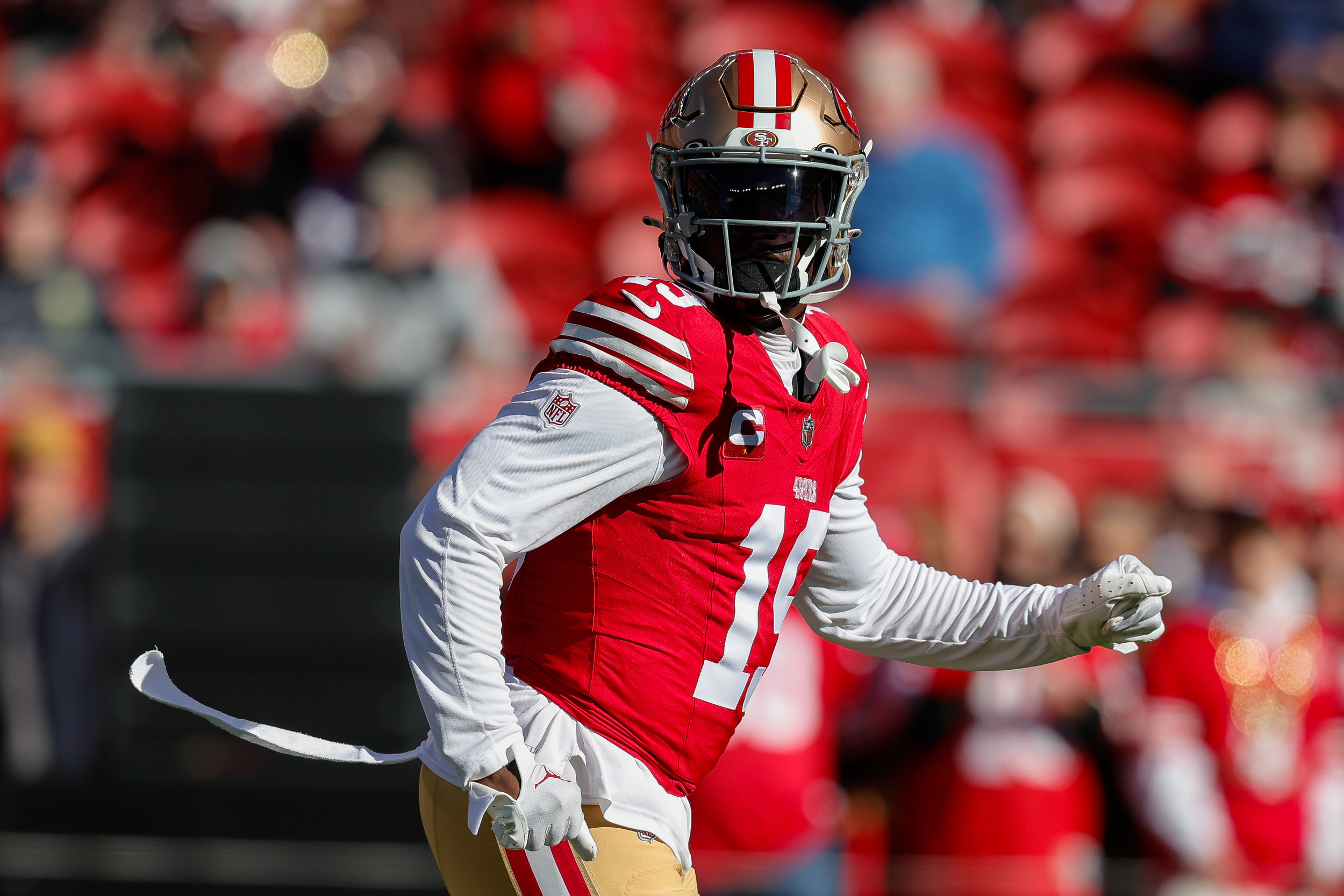 49ers consider star wr '50-50' for nfc title game