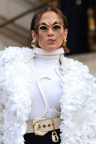 Jennifer Lopez Steals the Show in Schiaparelli Jacket Made of Real Rose ...