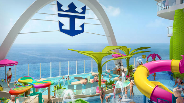 An artist's rendering of one of the Icon of the Seas pool areas. Interactive Lead JS 101922
