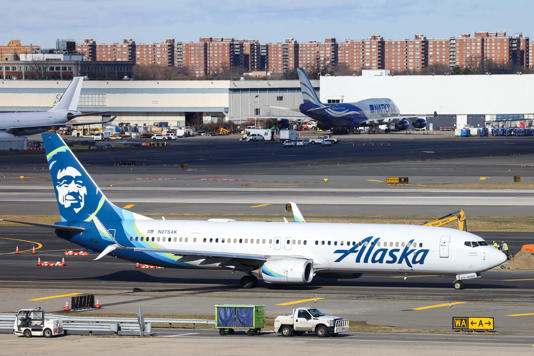 An Alaska Airlines Boeing 737-900ER. CHARLY TRIBALLEAU/AFP via Getty Images