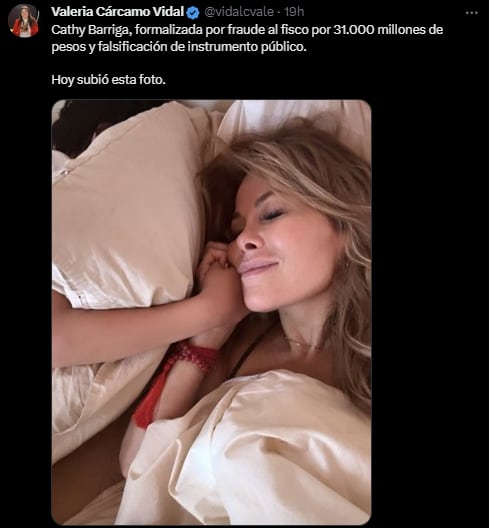 “se burla de la gente”: cathy barriga dejó la escoba en redes sociales tras subir particular fotografia desde su arresto domiciliario