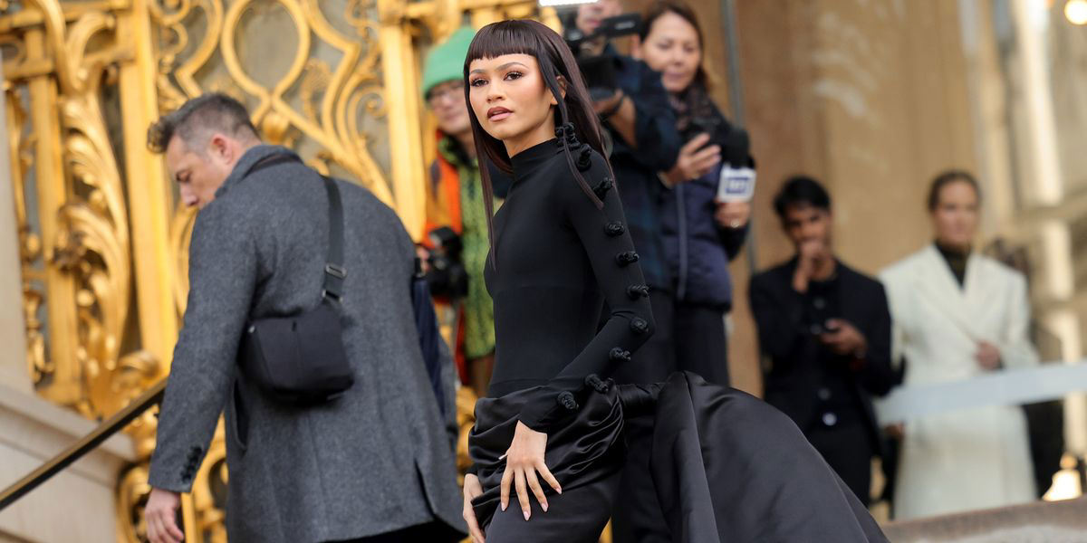 Zendaya Looks Regal in an Outrageously Cool Black Dress at Paris ...