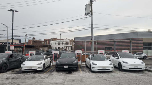 Tesla Supercharger In Brooklyn New York