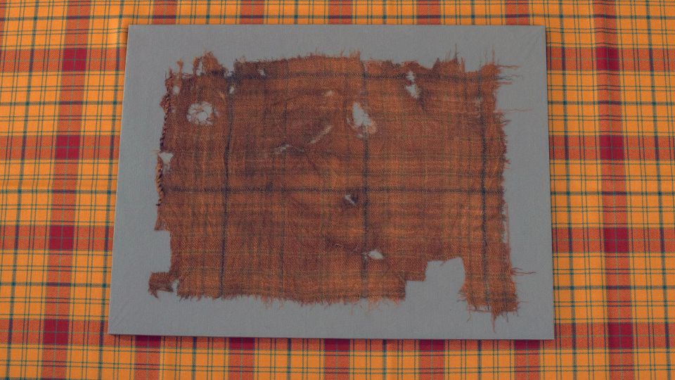 scotland’s oldest tartan, found in a peat bog, has been recreated and is now available to buy