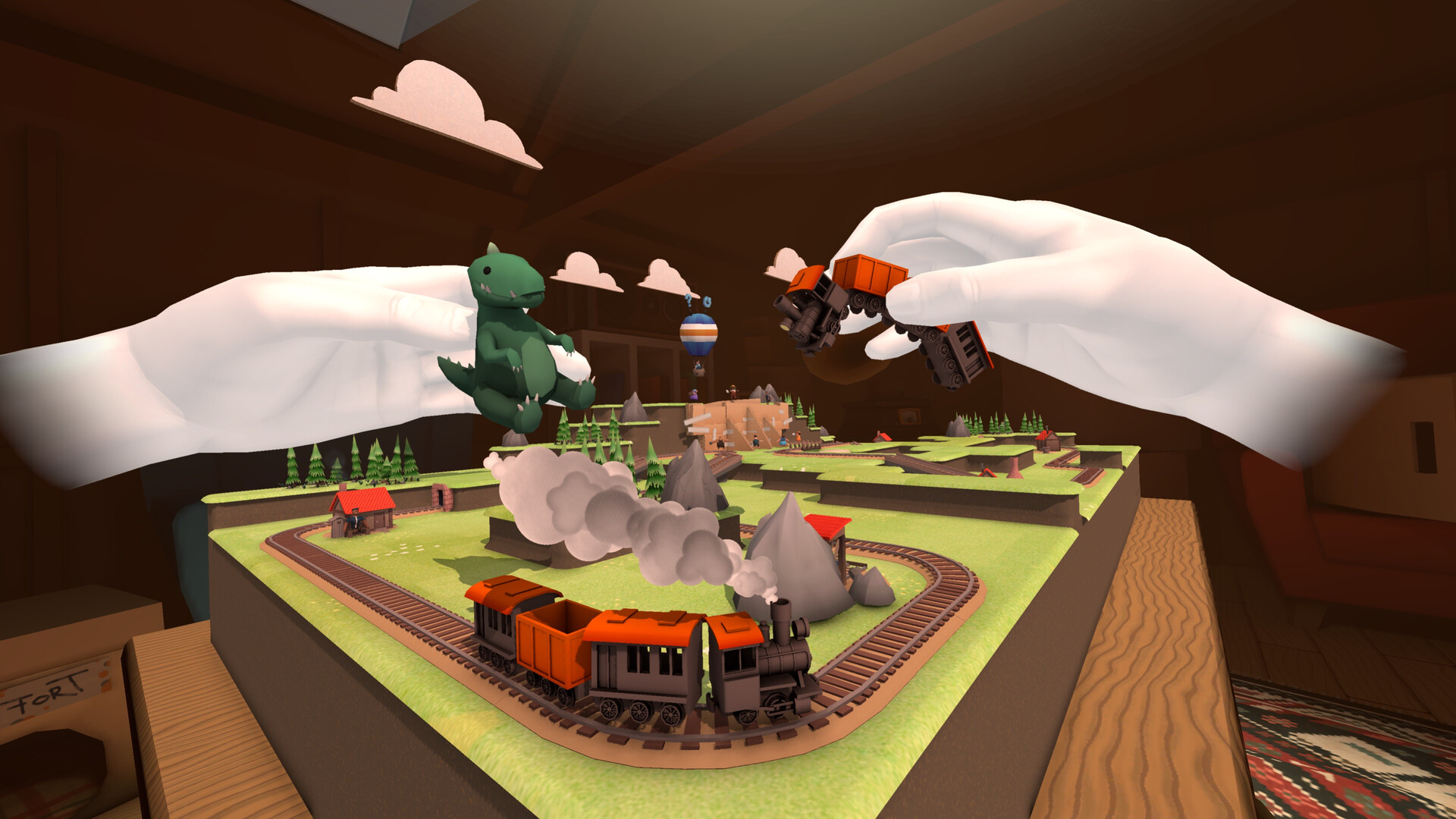 toy trains vr review - steam powered reality