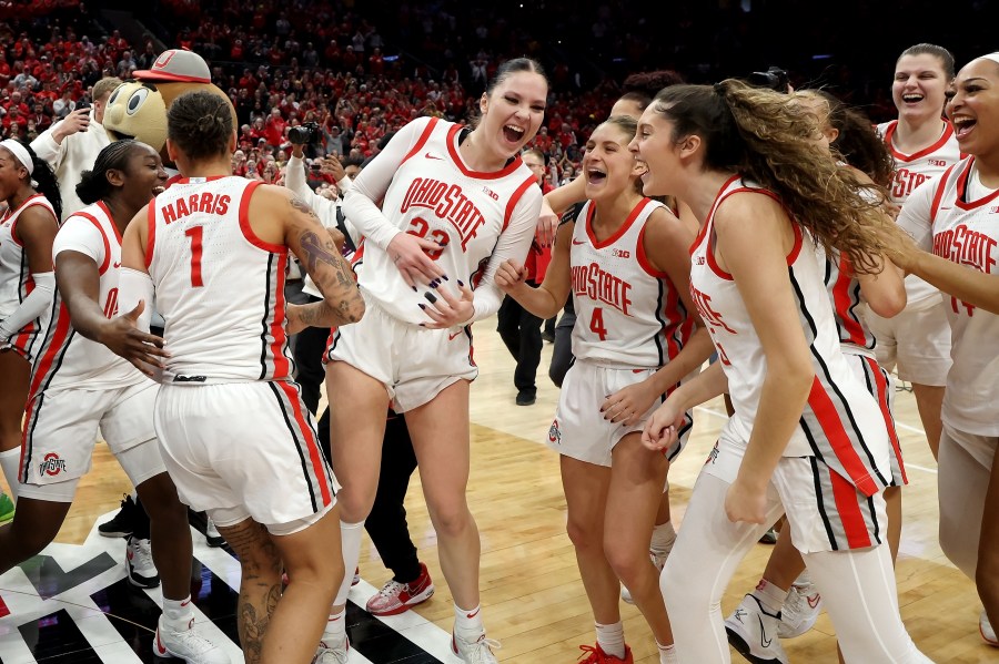 ohio state women’s basketball moves up six spots in ap poll after upset over iowa