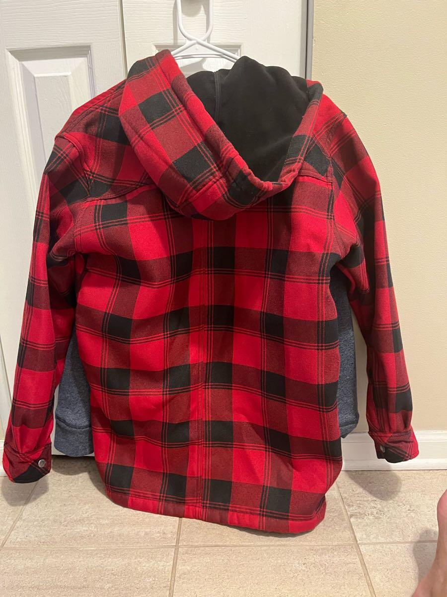Brand new Dickies red and black flannel jacket with hood. - Bellchase