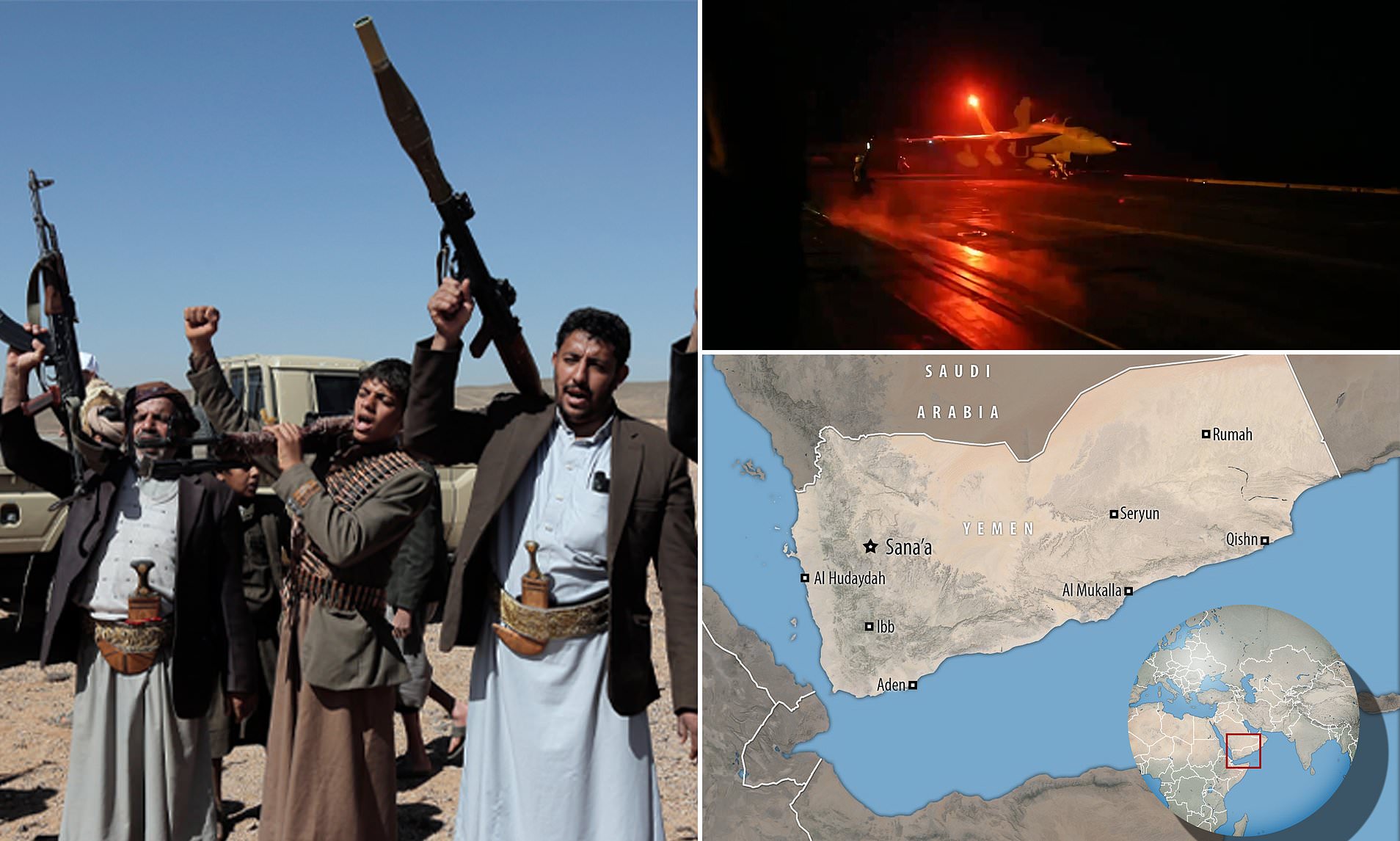 Pentagon Reveals Eight Targets - Including An Underground Houthi Bunker ...