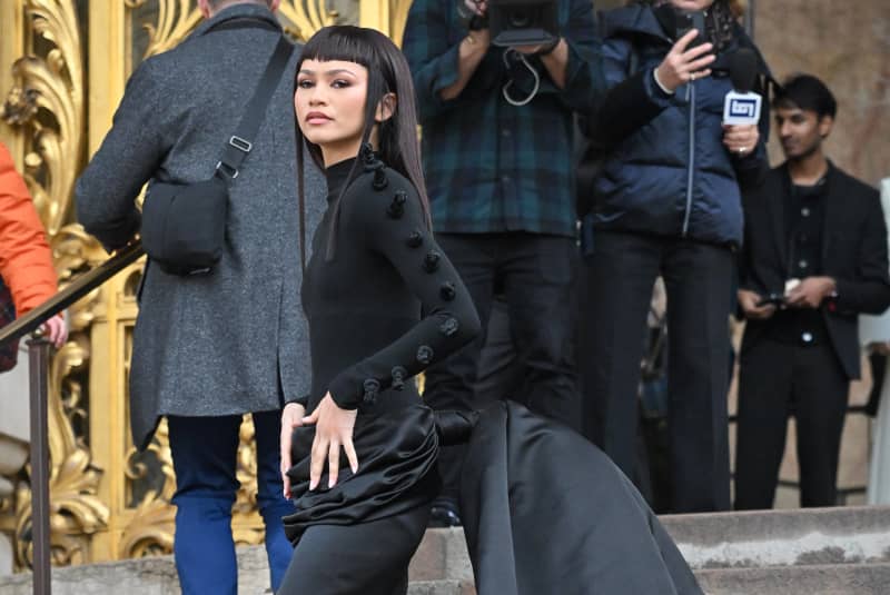 Zendaya Slays Paris Fashion Week With Edgy Bangs And All-Black Look