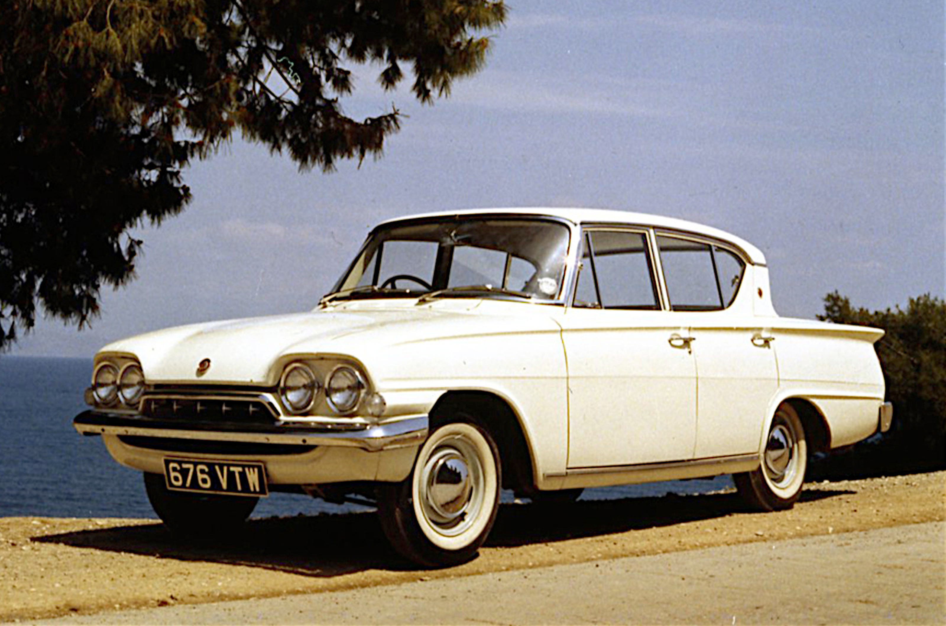 <p>The strangest-looking British Ford of the 1960s was easily distinguishable from the slightly earlier Anglia, except for the fact that both cars had tailfins and reverse-angle rear windows.</p>  <p>They also had luggage compartments which, in the American fashion, were very long, a fact accentuated by the orientation of their rear windows.</p>  <p>The effect was greater on the Classic, which had a similar overhang to the Anglia at the front, but a much longer one at the back.</p>  <p>The coupe version, the first Ford to be named Capri, was similarly odd, but more conventional in the single sense that its rear window sloped in the usual direction.</p>