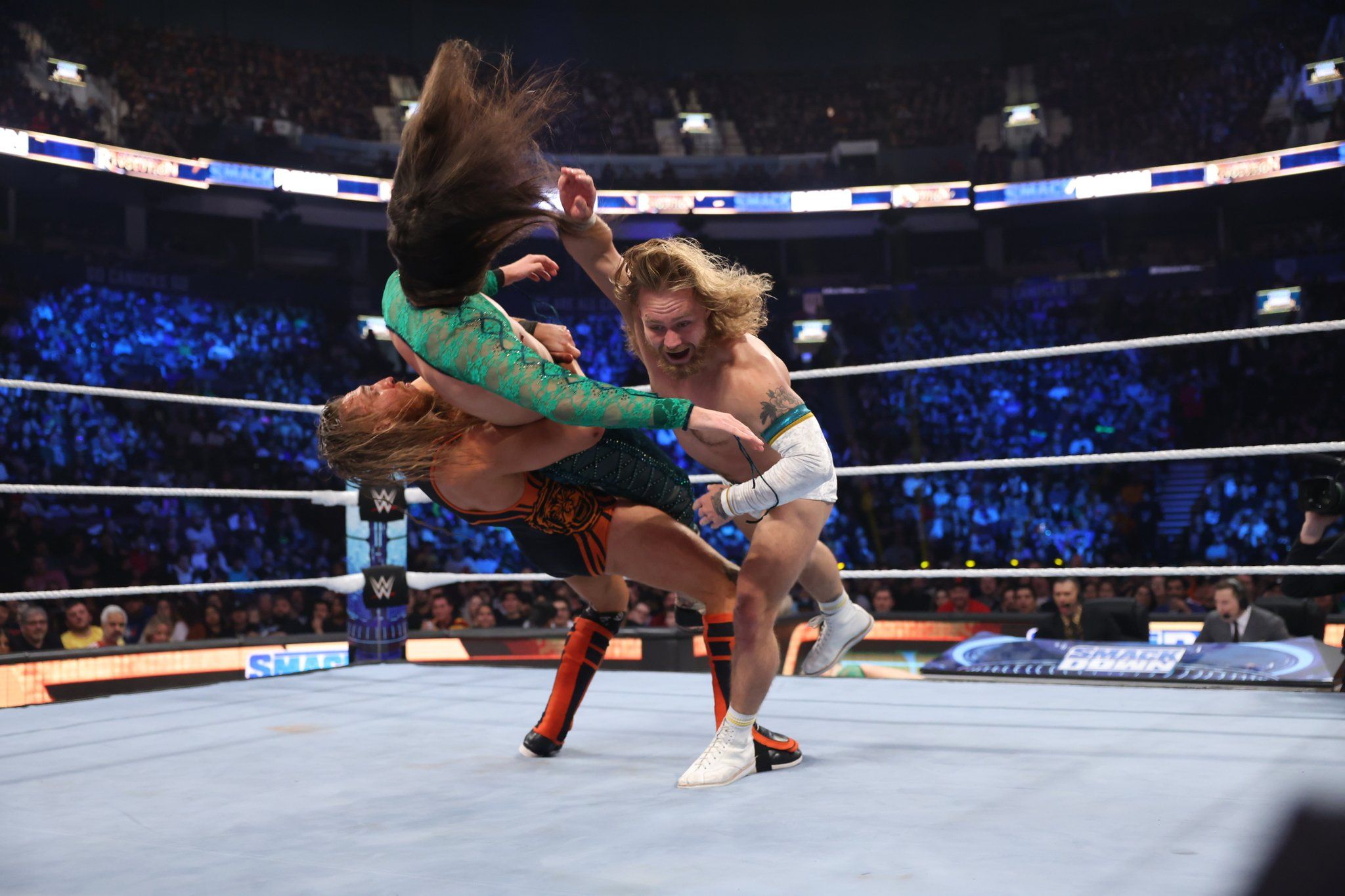 Bate and Dunne's partnership has flourished, and now it's in front of big audiences. (WWE)
