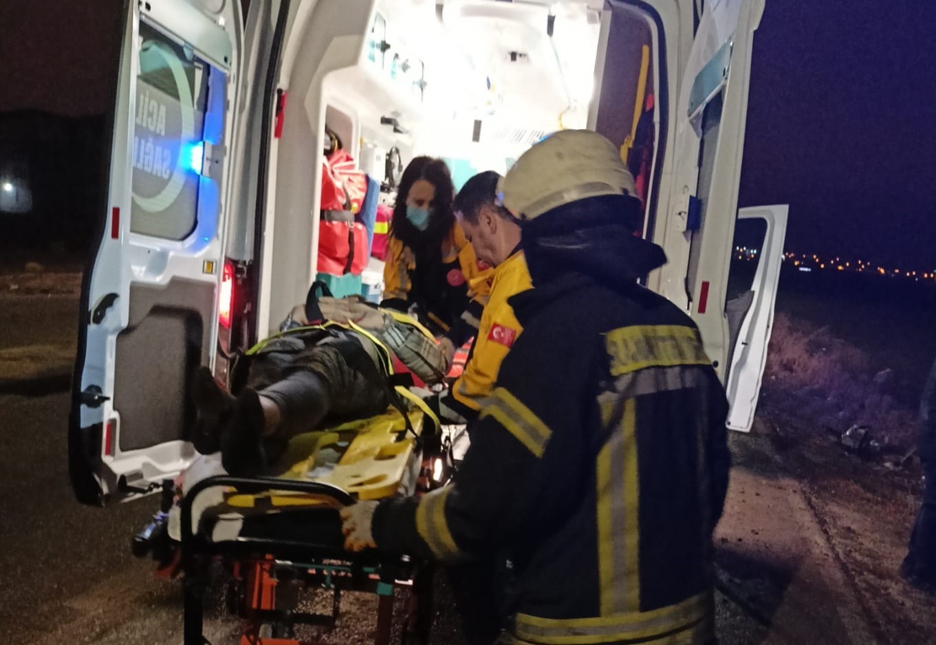 karaman’da takla atan otomobilin sürücüsü yaralandı