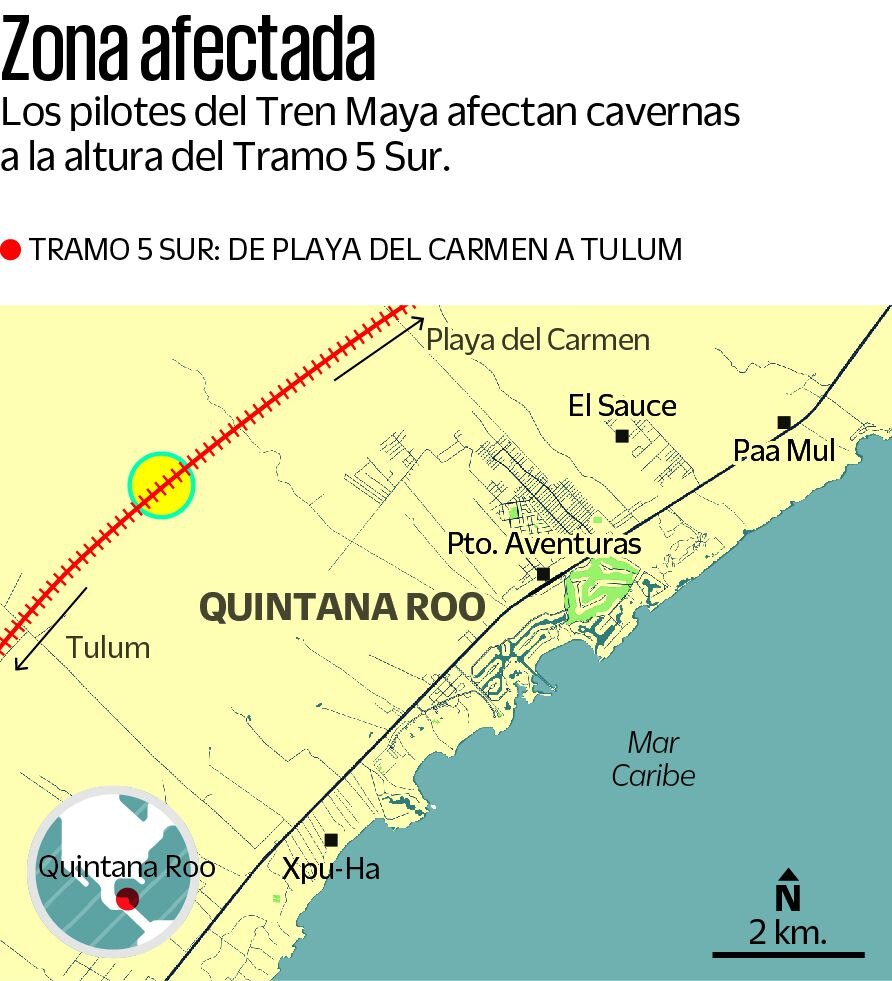 Perforan Cavernas En Tramo 5 Del Tren Maya