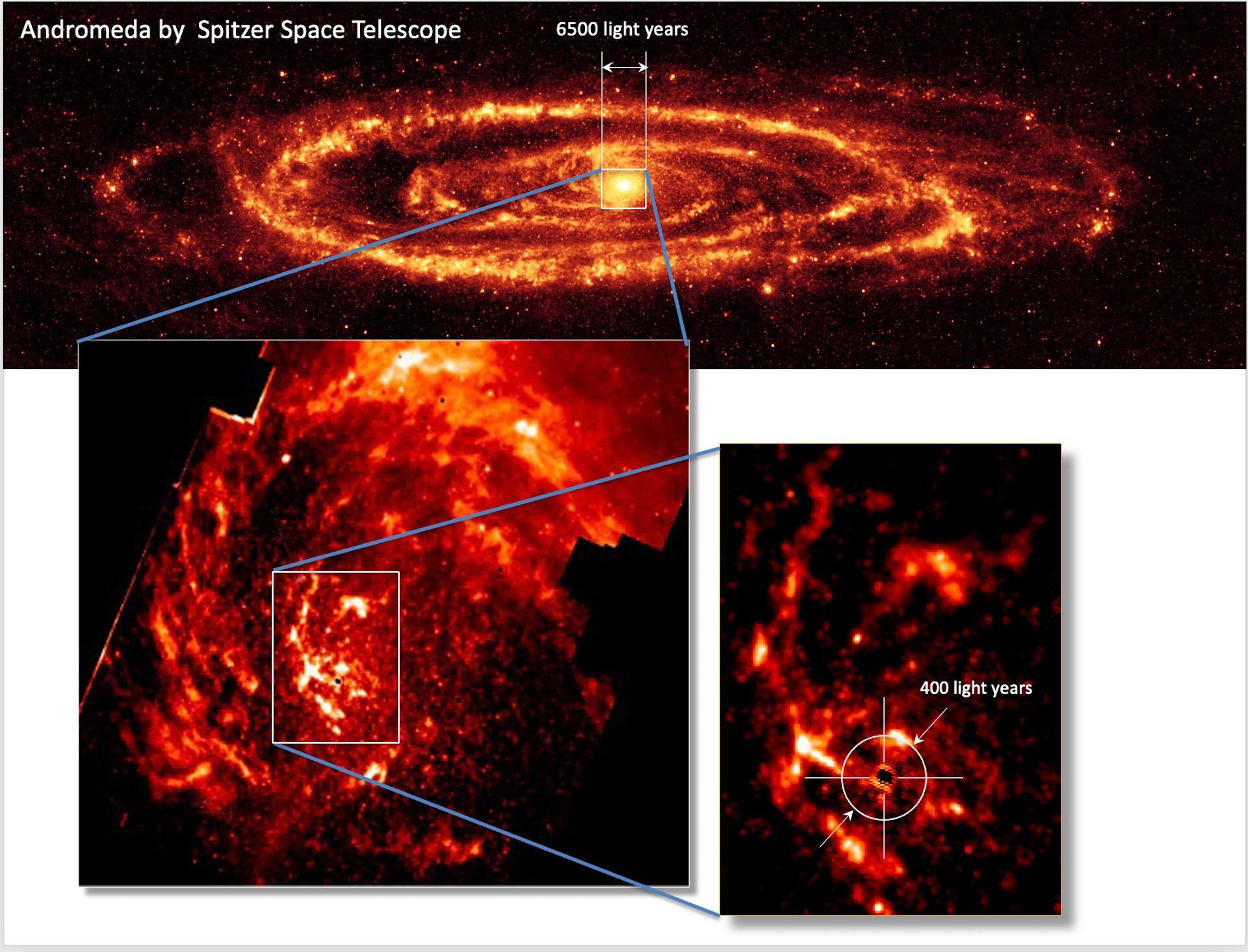 astrónomos descubren cómo se alimenta el aterrador agujero negro supermasivo de andrómeda