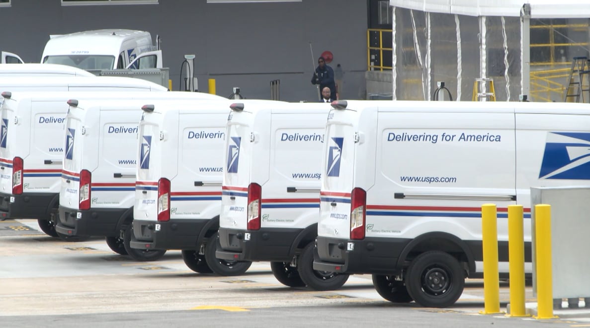 USPS Unveils New Electric Postal Fleet In Atlanta