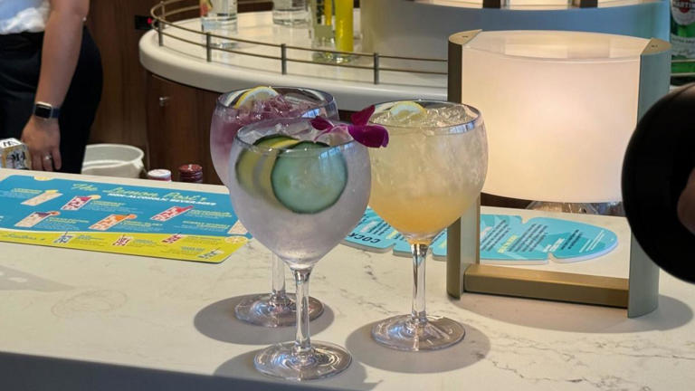 A selection of beverages on Icon of the Seas. Lead DBK.