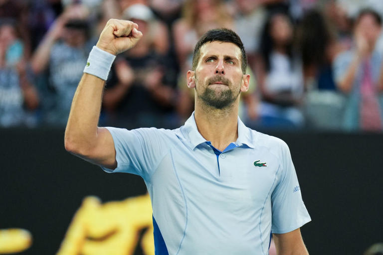 Novak Djokovic left emotional after equalling record of his childhood hero