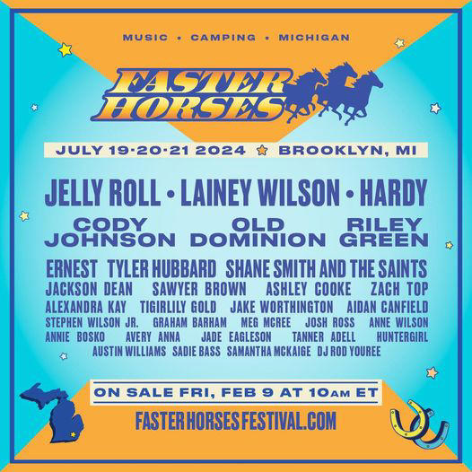 Lineup announced for 2024 Faster Horses