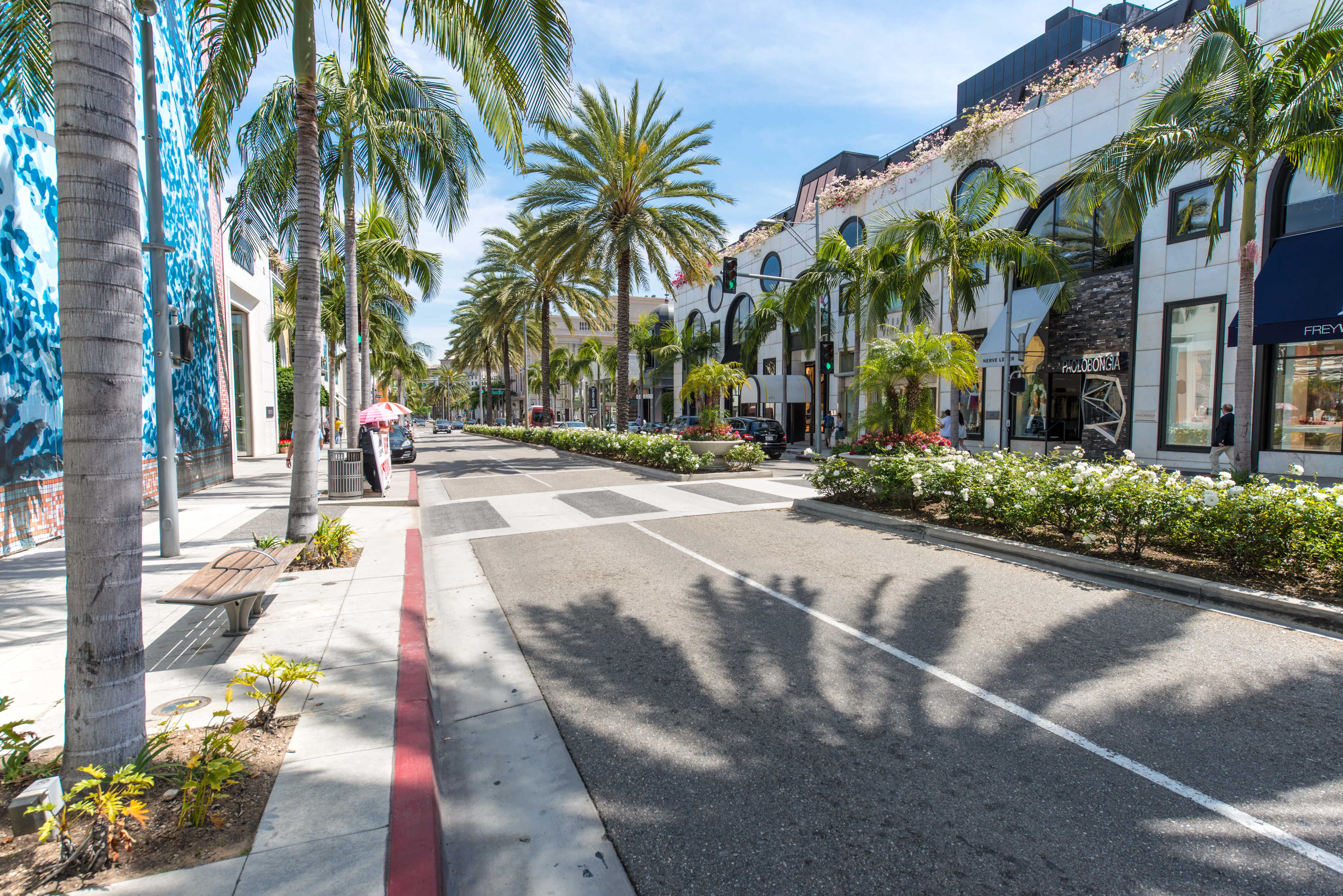 <p>For a more luxurious experience in LA, head over to Rodeo Drive. This famous street is where you’ll find some of the world’s best high-end fashion. Even if shopping isn’t on your travel agenda, all the designer boutiques and upscale stores are a great way to get a feel for the finer things in life.</p><p>Rodeo Drive is also a great place to <strong>catch sightings of your favorite celebrities</strong>, so its always well-worth the visit.</p>