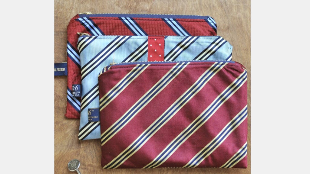 <p>It can be tricky thinking of gifts to sew for a man, but how about a <a href="https://www.polkadotchair.com/diy-necktie-zip-pouch/" rel="noreferrer noopener">zipper pouch sewn from a beloved tie</a>? Make treasured gifts from grandpa’s old ties.</p>