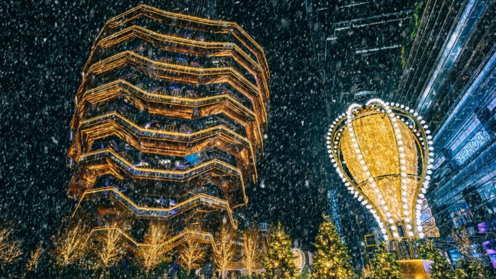 <p class="has-medium-font-size"><strong>Another New York Insider Tip from Sam:</strong> </p><p>“If you happen to be visiting New York around the holidays, the Hudson Yards does a great light display you won’t want to miss.”</p>