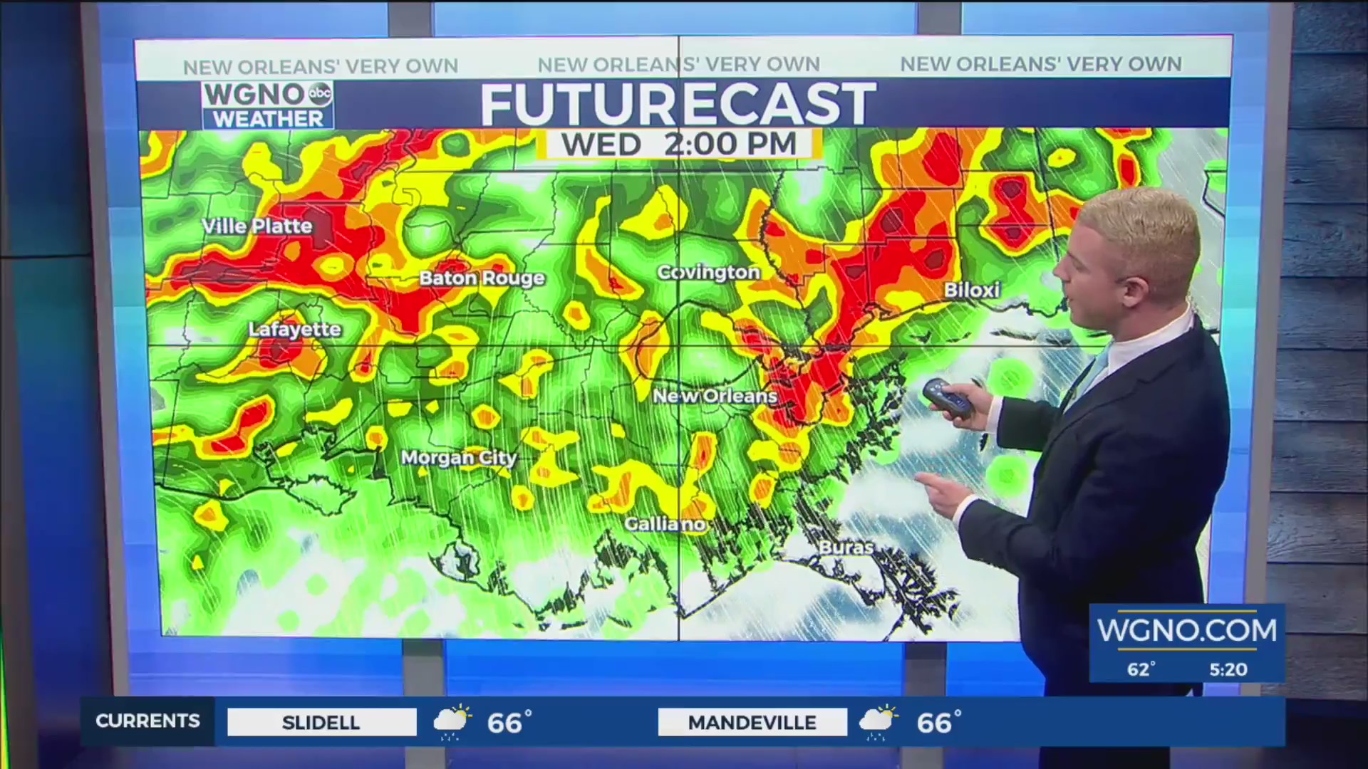 Heavy Rain, Storms Expected Wednesday Across South Louisiana