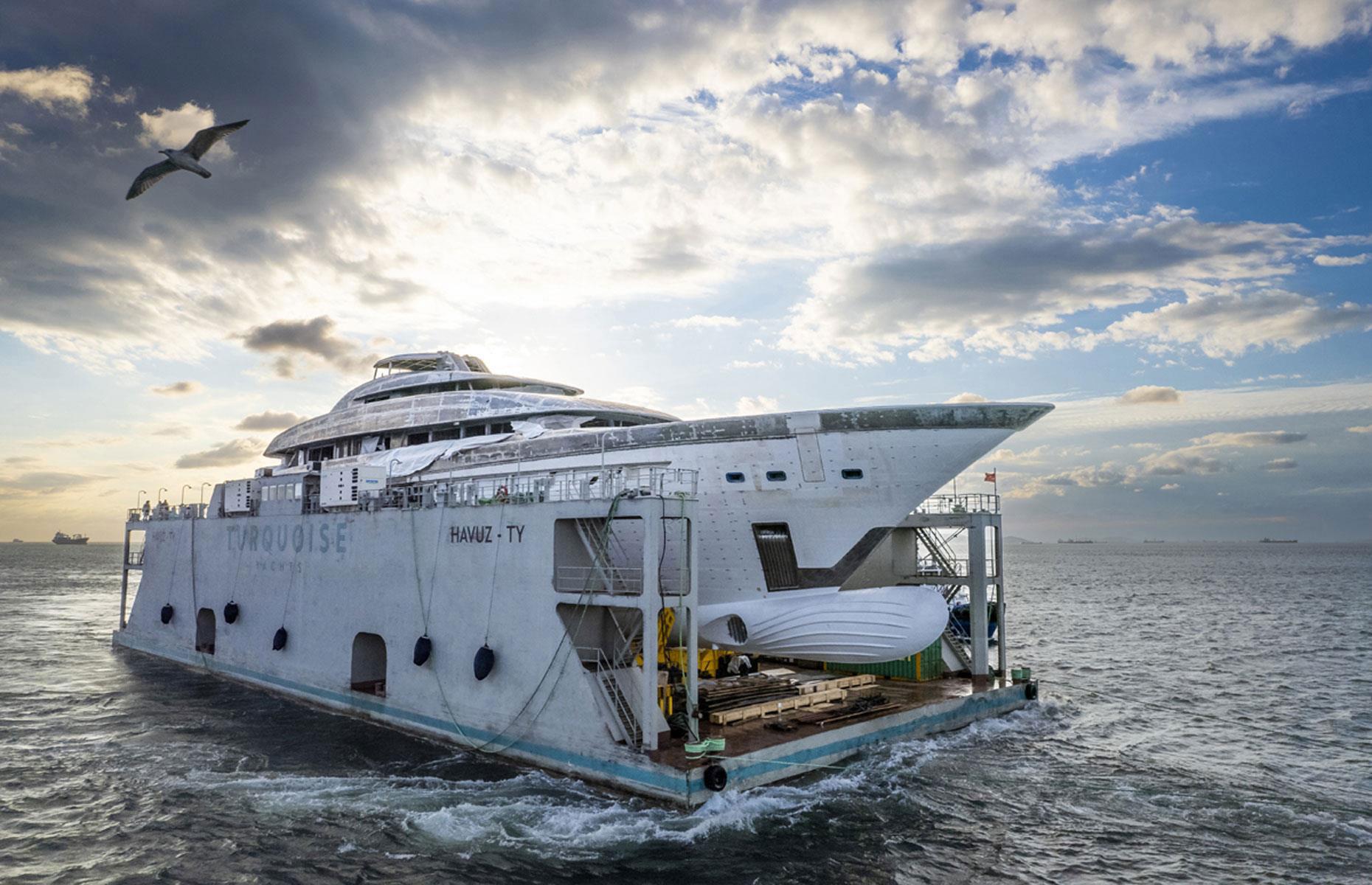 <p>Türkiye's Turquoise Yachts is getting ready to sign off the 259-foot (79m)<em> Project Toro</em>. It's actually running behind schedule and was supposed to be delivered last year.</p>  <p>With the exterior and interiors designed by British studio Harrison Eidsgaard – which is behind some of the world's most luxurious private jets, in addition to its portfolio of yachts – the end result will undoubtedly be a feast for the eyes.</p>