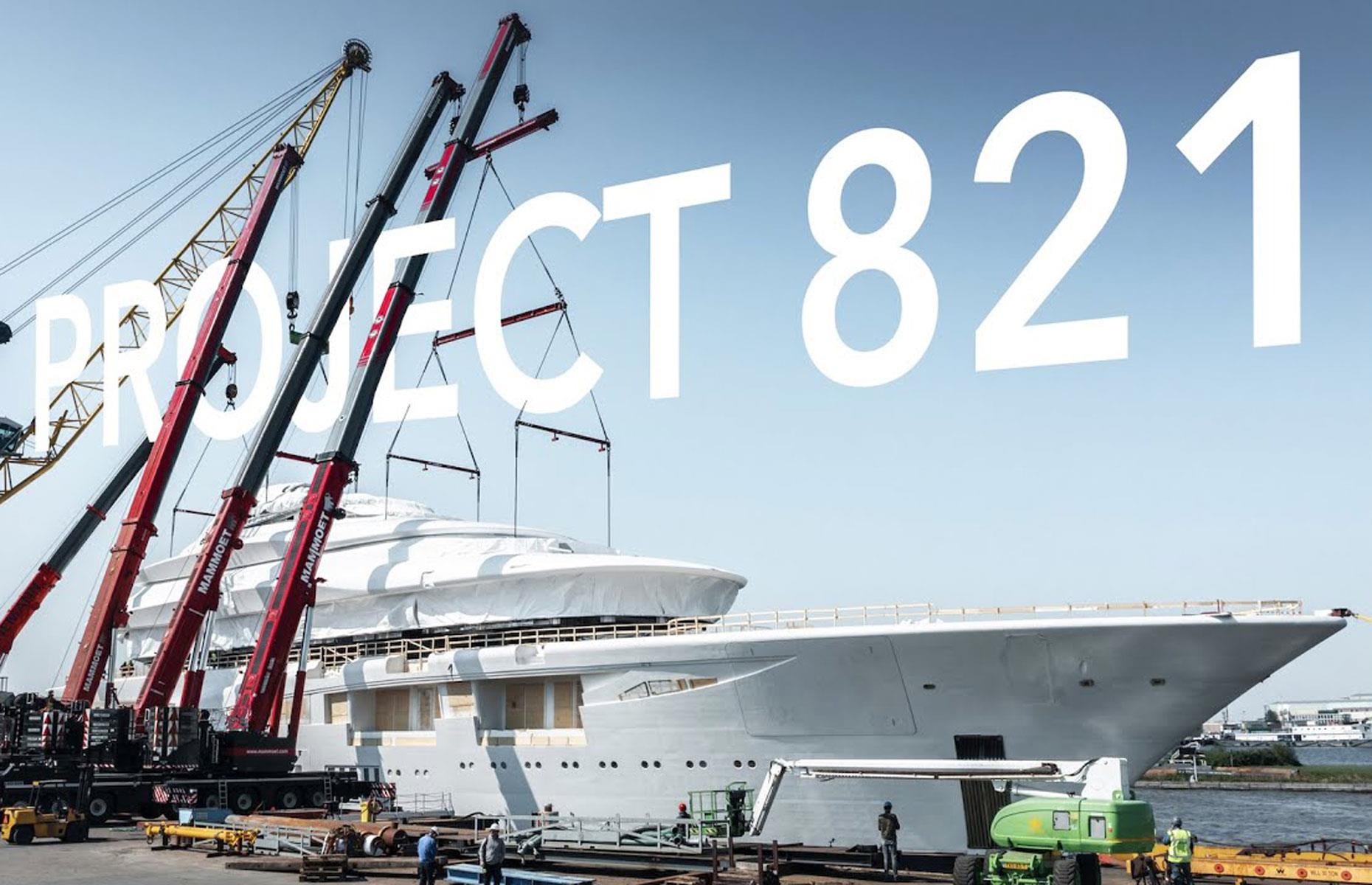<p>The biggest Feadship superyacht launching this year – not to mention the largest the Dutch company has ever built – is <em>Project 821</em>, which spans 390 feet (119m).</p>  <p>Feadship is being as secretive about this superyacht as it is with <em>Project 1012</em>, with very few details known about it. </p>