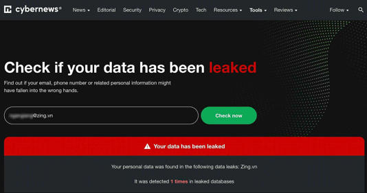 164 triệu hồ sơ Zing trong vụ rò rỉ dữ liệu lớn nhất Internet