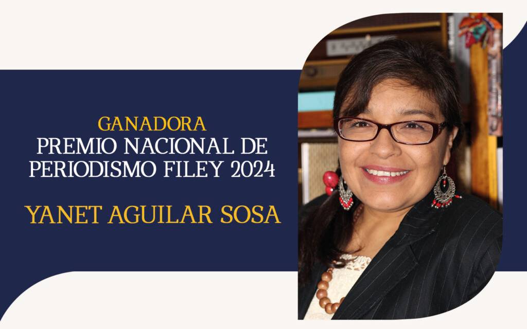 Aguilar Sosa ganadora del Premio Nacional de Periodismo FILEY 2024