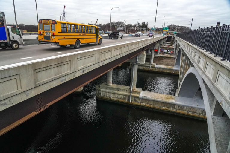 Federal highway official, RI Gov. Dan McKee examine situation at