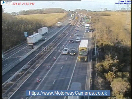 M1 closure Motorway between Toddington and Brogborough in