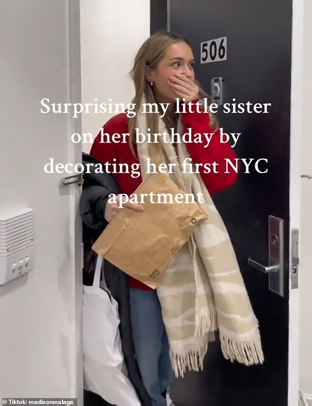 woman transforms her sister's bare 200-square-foot new york city apartment into a stunning luxury living space in just eight hours