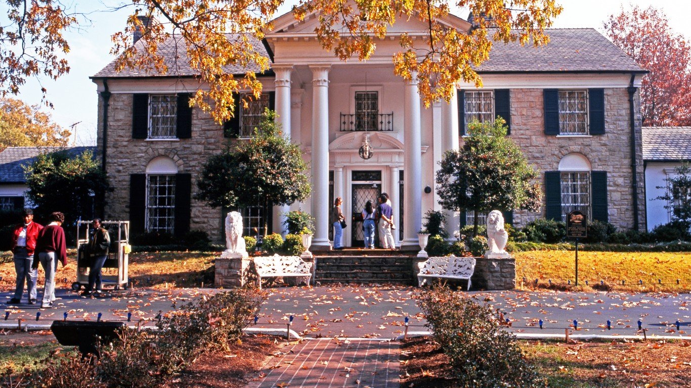 <ul> <li><strong>Location:</strong> Memphis, Tennessee</li> </ul> <p>Elvis Presley once owned this mansion in Memphis. Presley is buried there, as are his parents, grandmother, grandson, and daughter.</p> <p>The King of Rock and Roll was known for his flamboyant performance style, especially in his later years. However, the ostentatiousness of Graceland, complete with its endless supply of Elvis impersonators, is a bit much. It is also insanely expensive.</p> <p>For the most diehard of Elvis fans, dropping hundreds of dollars on a tour of Graceland might be worth it. For most of us, though, the cost will leave us feeling, 'All Shook Up.'</p> <p>Agree with this? Hit the Thumbs Up button above. Disagree? Let us know in the comments with what you'd change.</p>