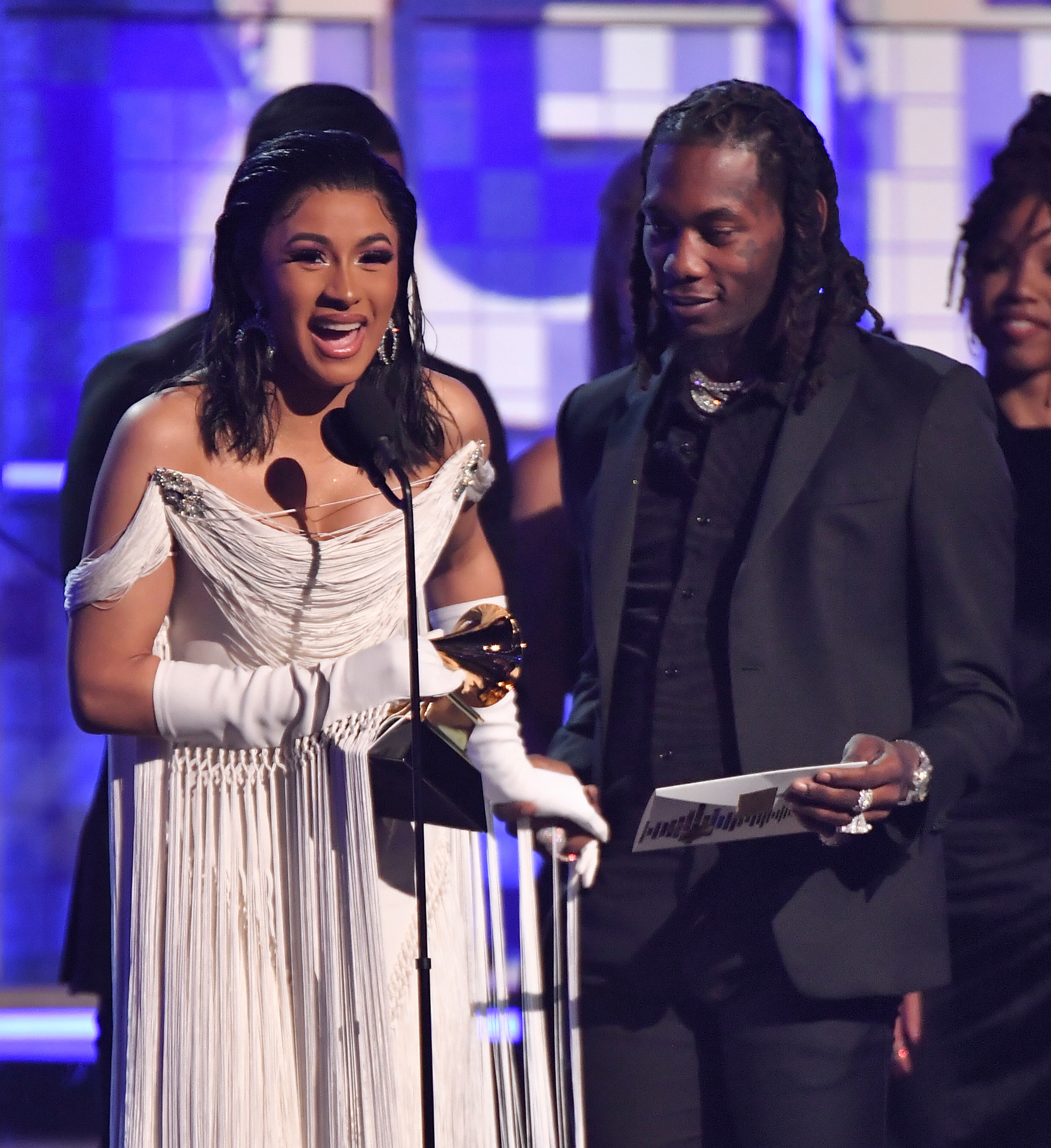 <p>Cardi B <a href="https://www.wonderwall.com/awards-events/grammys/2019-grammy-awards-whats-buzzing-what-everyones-talking-about-trending-3018395.gallery?photoId=1047342">made history</a> at the <a href="https://www.wonderwall.com/awards-events/red-carpet/2019-grammy-awards-see-all-photos-red-carpet-3018389.gallery">2019 Grammy Awards</a> when she won the best rap album prize for her debut album, "Invasion of Privacy." Lauryn Hill was the first and until then only woman to claim the award (she won the prize in 1997 as part of hip-hop group the Fugees), but Cardi was the first solo female artist to take home the honor since the Recording Academy started handing it out in 1996.</p>