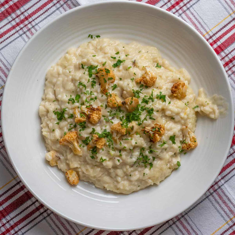 Creamy Roasted Cauliflower Risotto