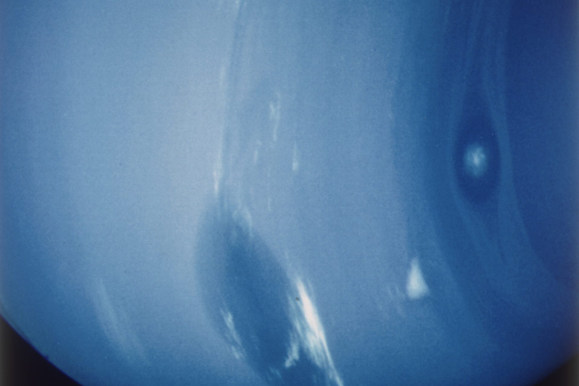 <p><span>The reason behind both planet’s blue hue is the methane in their atmospheres and it is thought that Neptune's more vibrant color is because Neptune does not have the same amounts of methane as Uranus. </span></p>
