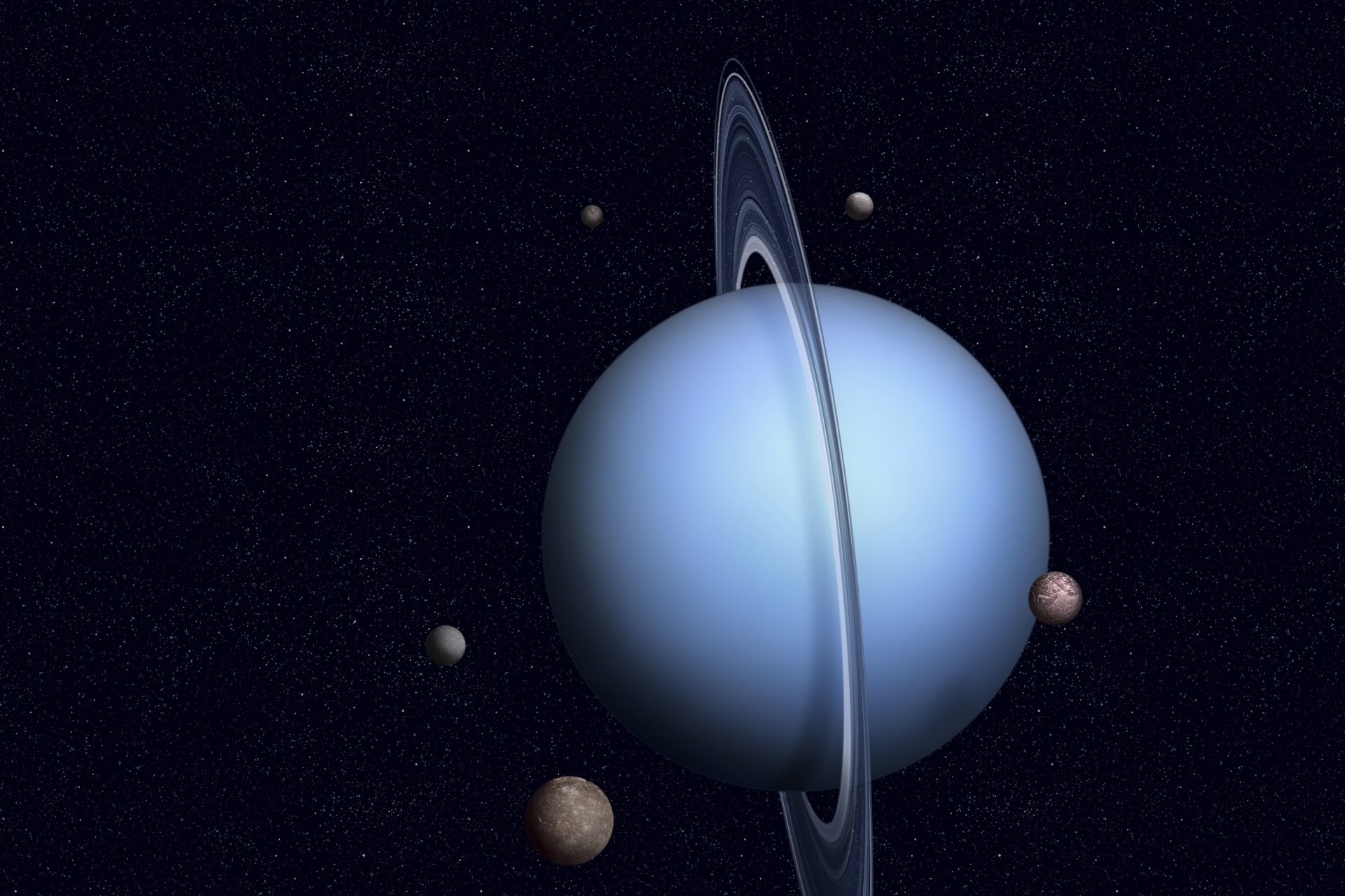 <p><span>NASA has noted that ten new moons were discovered when Voyager stopped in at 50,600 miles or 81,600 kilometers from the planet, and we also found Uranus had 2 more rings than we had previously thought plus a strong magnetic field. </span></p>