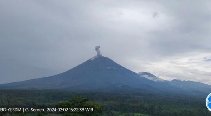 Setelah Puluhan Kali Gempa, Gunung Semeru Muntahkan Abu Setinggi 800 Meter